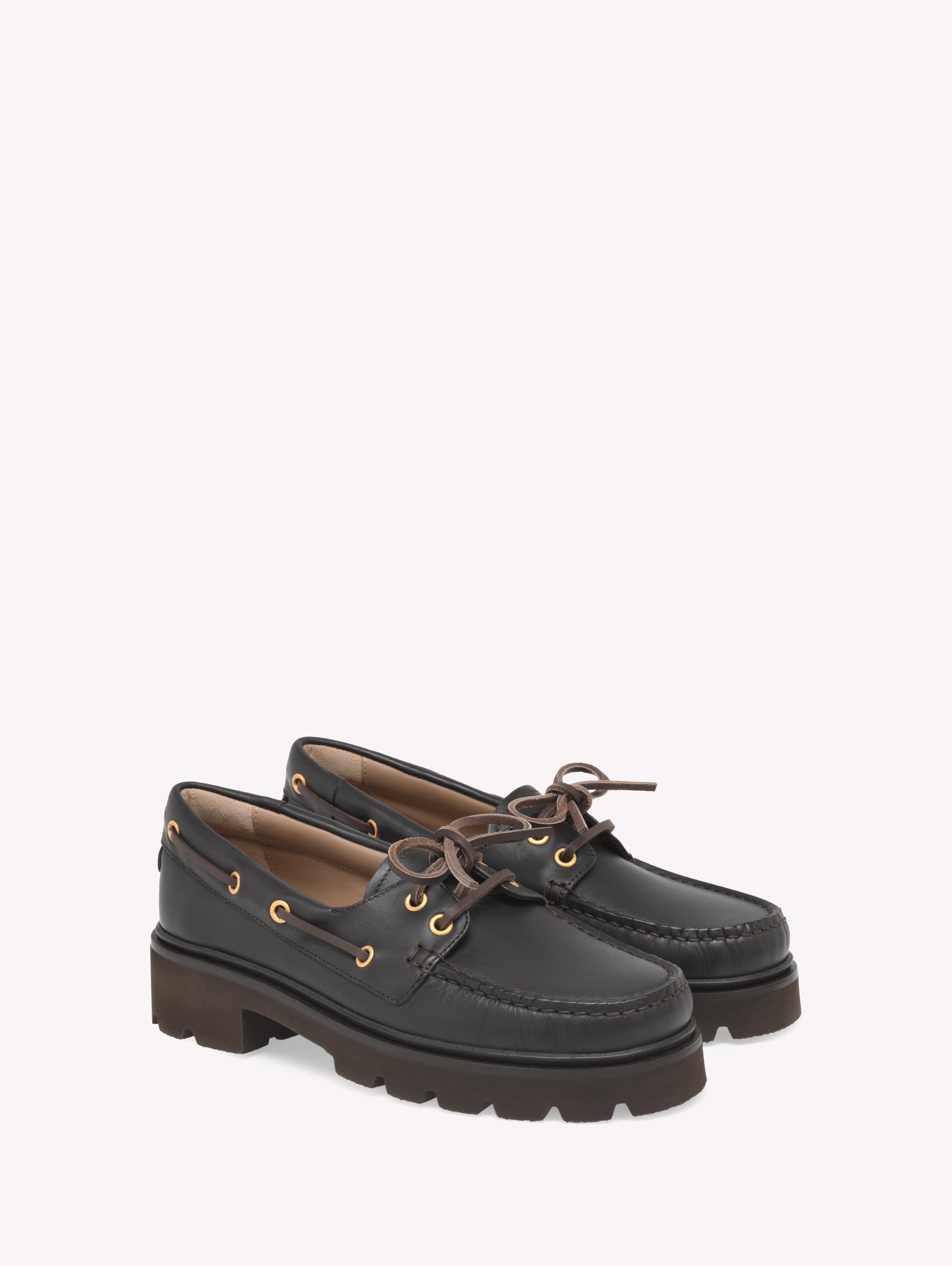 Gianvito Rossi Olonne Boat Shoes, Alternate, color, Brown Calf