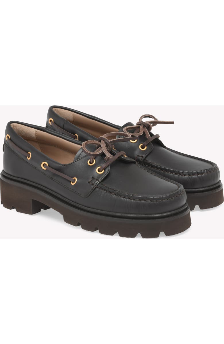 Gianvito Rossi Olonne Boat Shoes, Alternate, color, Brown Calf