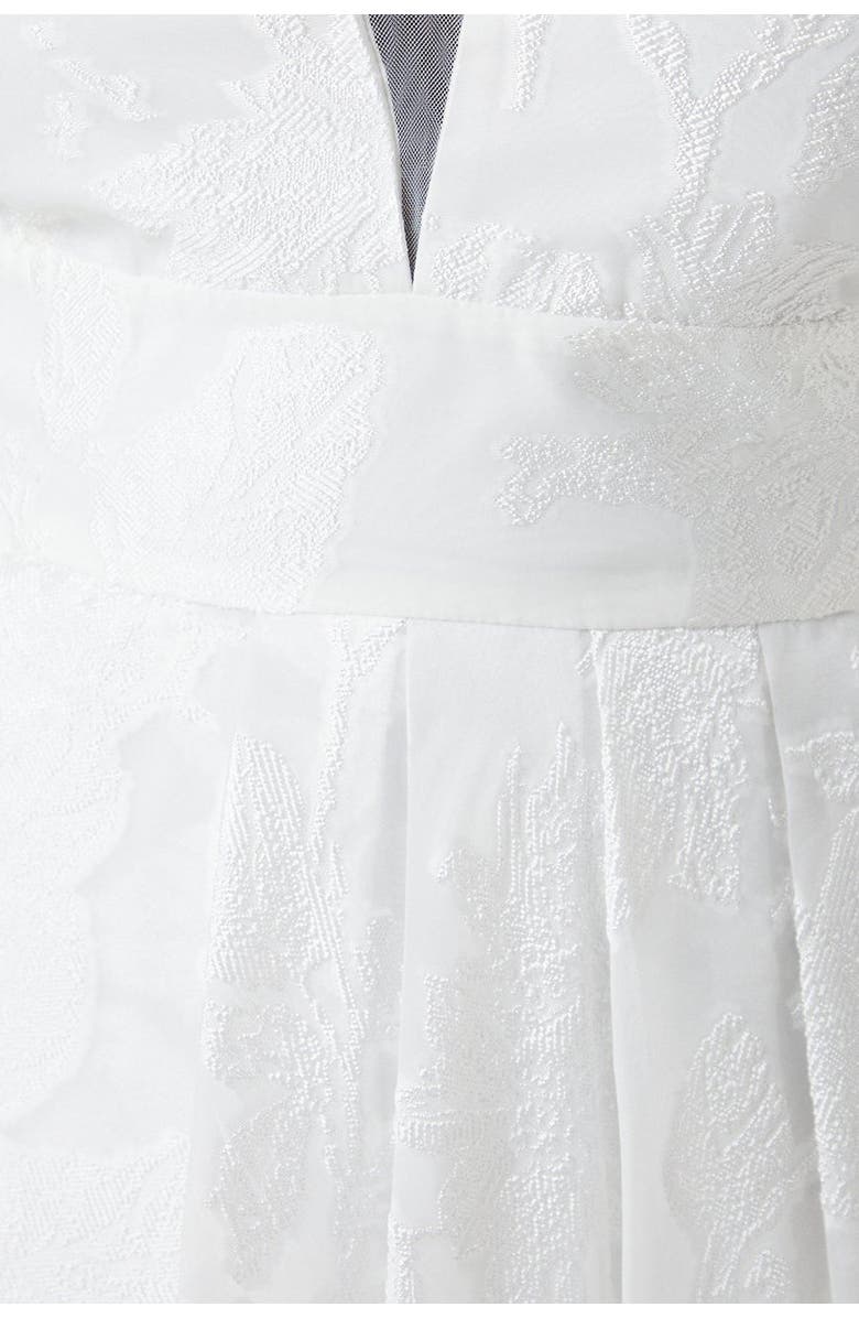 Coast Plus Size Plunge Neck Maxi Wedding Dress, Alternate, color, Ivory