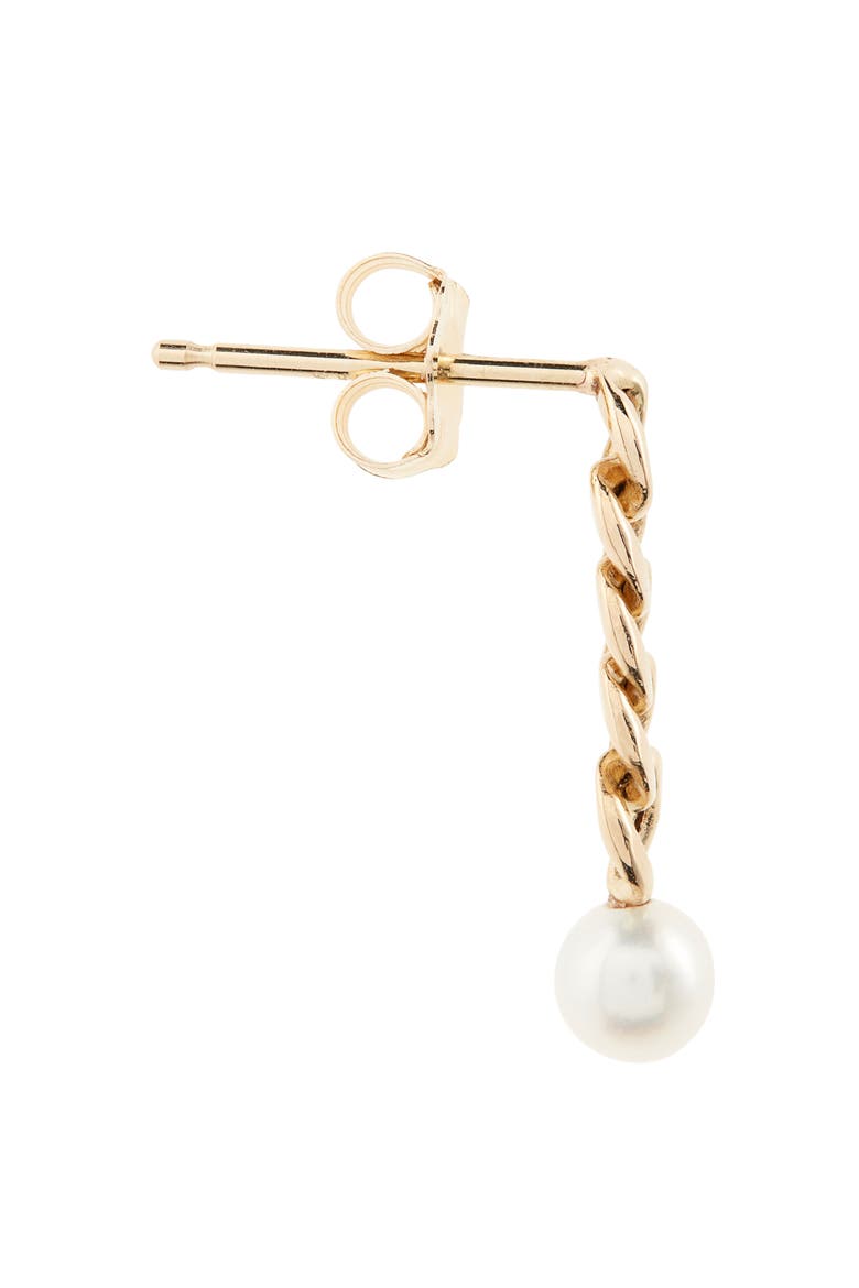 Short Curb Chain Earring, Alternate, color, YELLOW GOLD