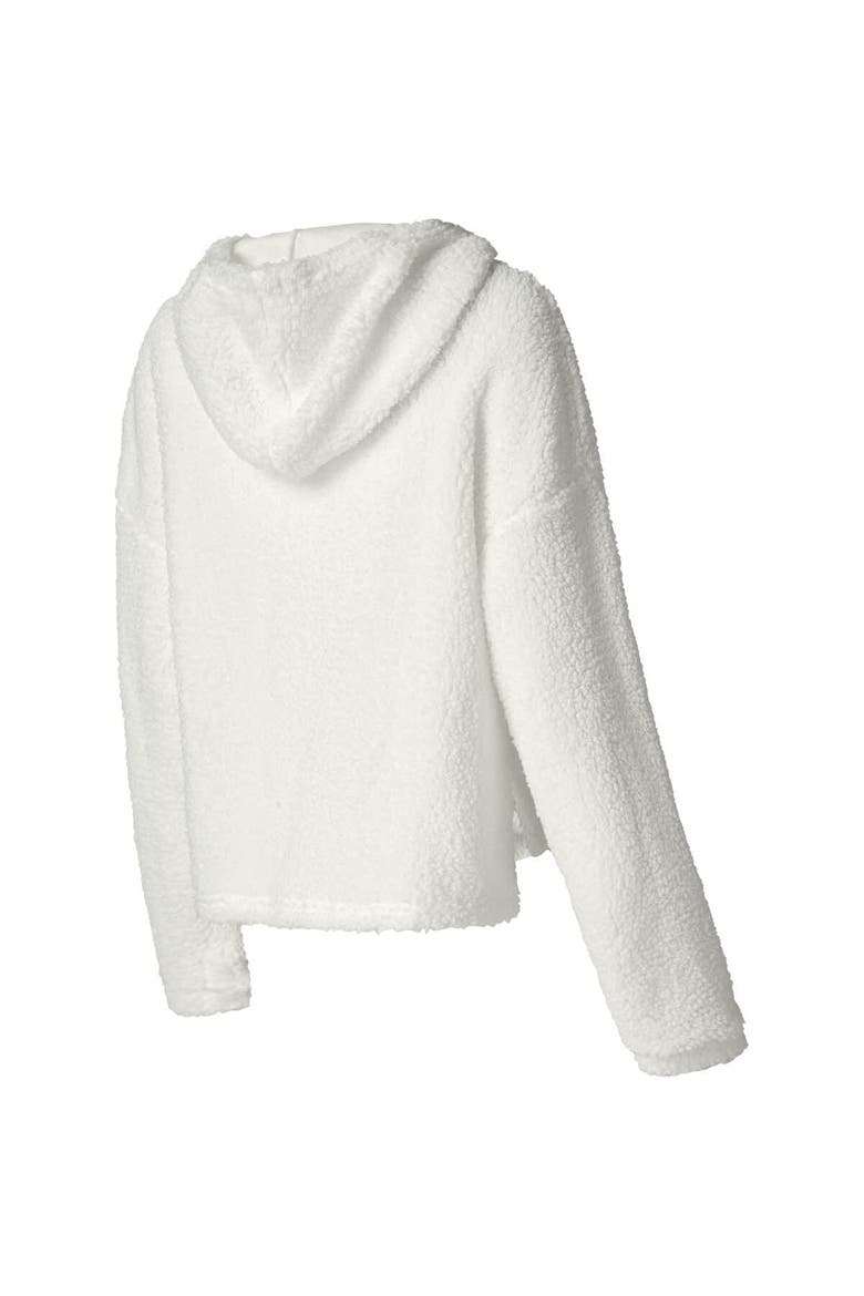 Women's College Concepts Cream Chicago Bulls Fluffy Long Sleeve Hoodie T-Shirt & Shorts Sleep Set, Alternate, color, White