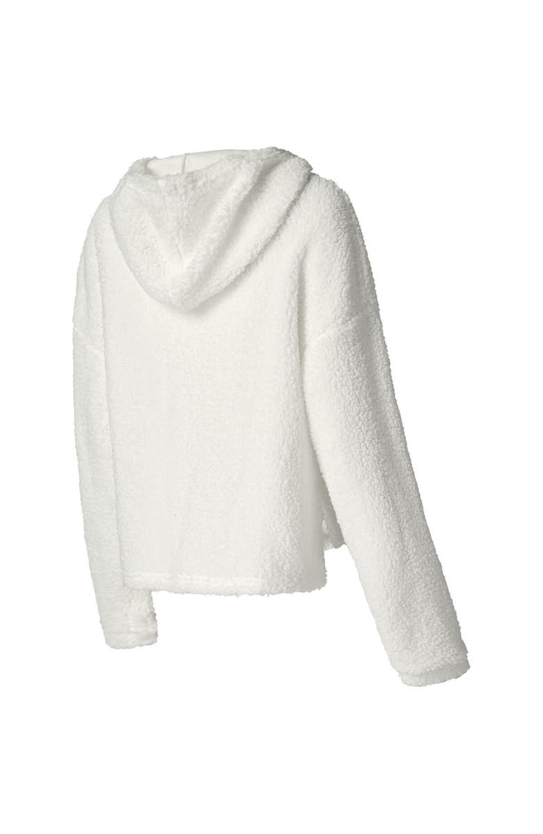 College Concepts Women's College Concepts Cream Chicago Bulls Fluffy Long Sleeve Hoodie T-Shirt & Shorts Sleep Set, Alternate, color, White