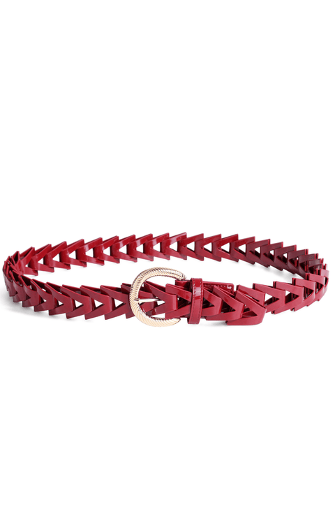 Triangle Loop Belt Patent Leather