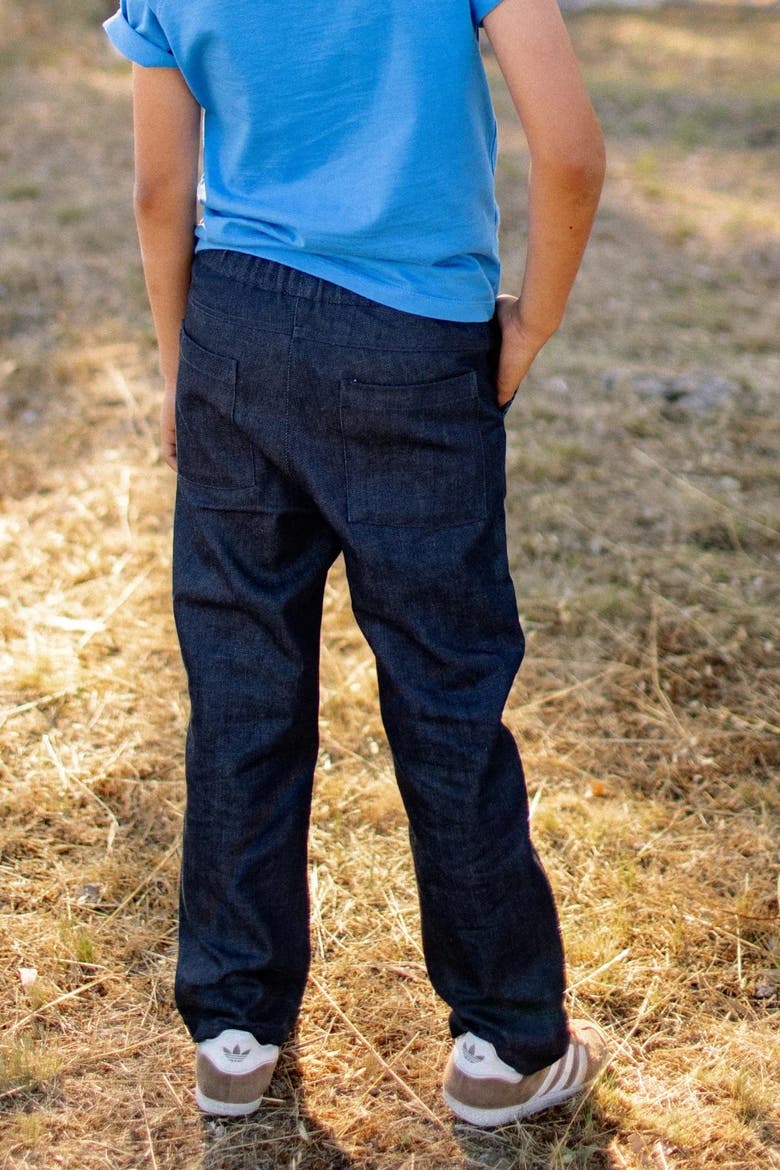 Kids' Organic Heavyweight Cotton Denim Jules Jeans, Alternate, color, Heavyweight Denim