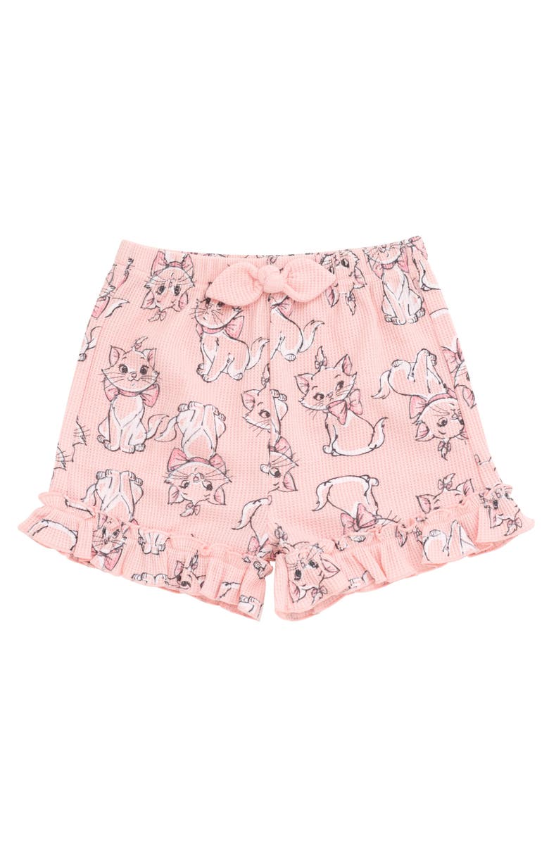 Disney Waffle T-Shirt & Shorts Set, Alternate, color, Marie Pink Pink