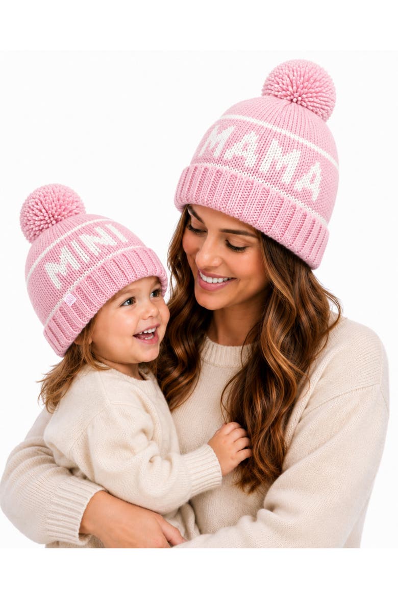 Mama Bobble Hat, Alternate, color, Pink/Ivory