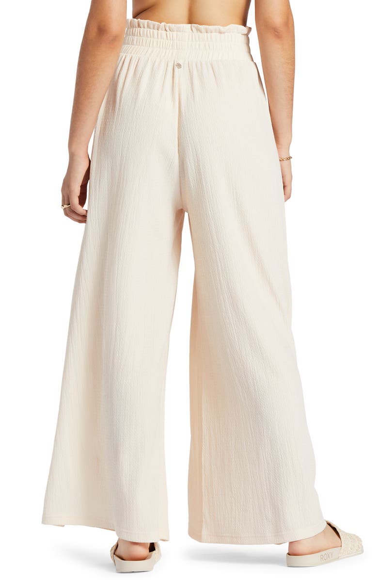 Roxy Jetsetter Smocked Waist Wide Leg Pants, Alternate, color,