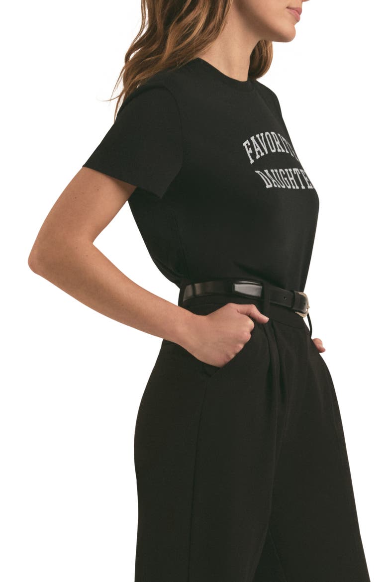 Cropped Collegiate Tee, Alternate, color, BLACK W/ WHITE