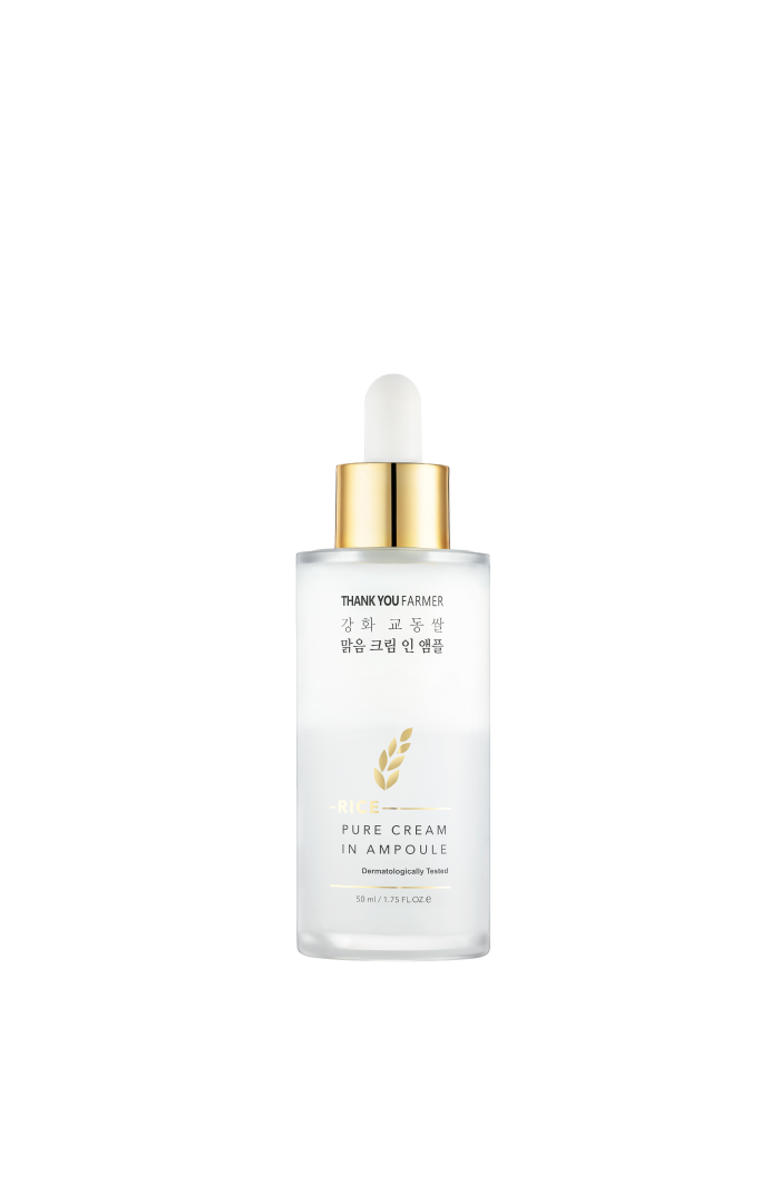 THANK YOU FARMER Rice Pure Cream in Ampoule, Main, color, White