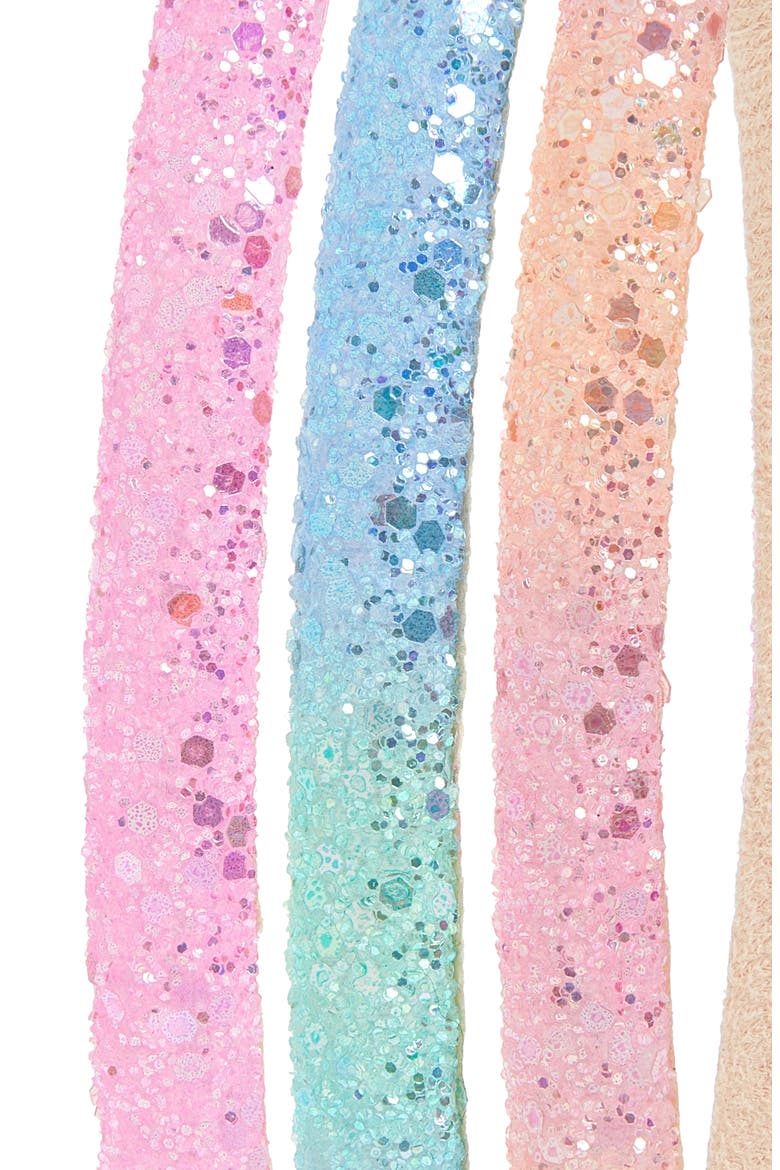 Kids' 3-Pack Glitter Headbands, Alternate, color, PINK MULTI