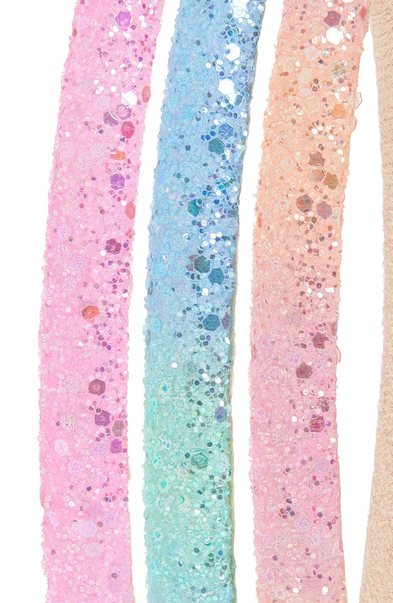 Cara Kids' 3-Pack Glitter Headbands, Alternate, color, Pink Multi