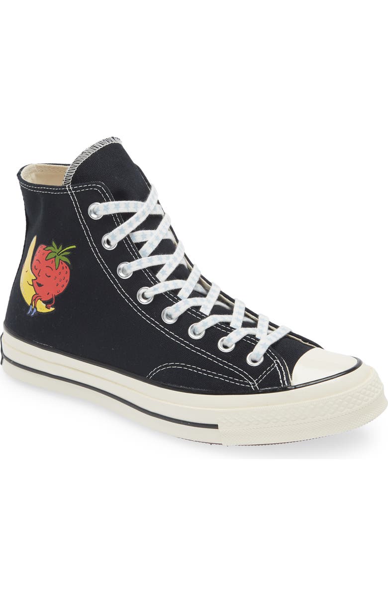 Sky High Farm Workwear x Converse Gender Inclusive Chuck Taylor<sup>®</sup> All Star<sup>®</sup> Strawberry & Moon High Top Sneaker, Main, color,