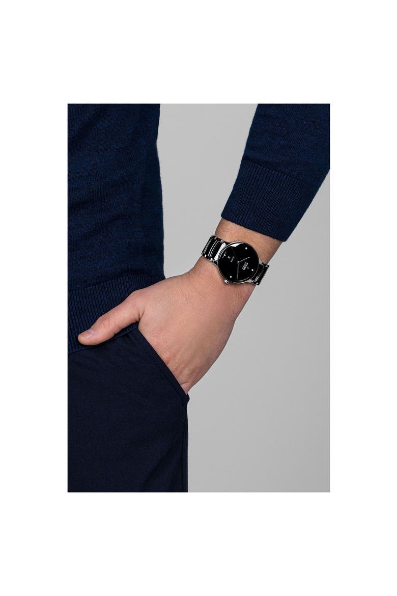 Centrix Automatic Diamond Bracelet Watch, Alternate, color, BLACK