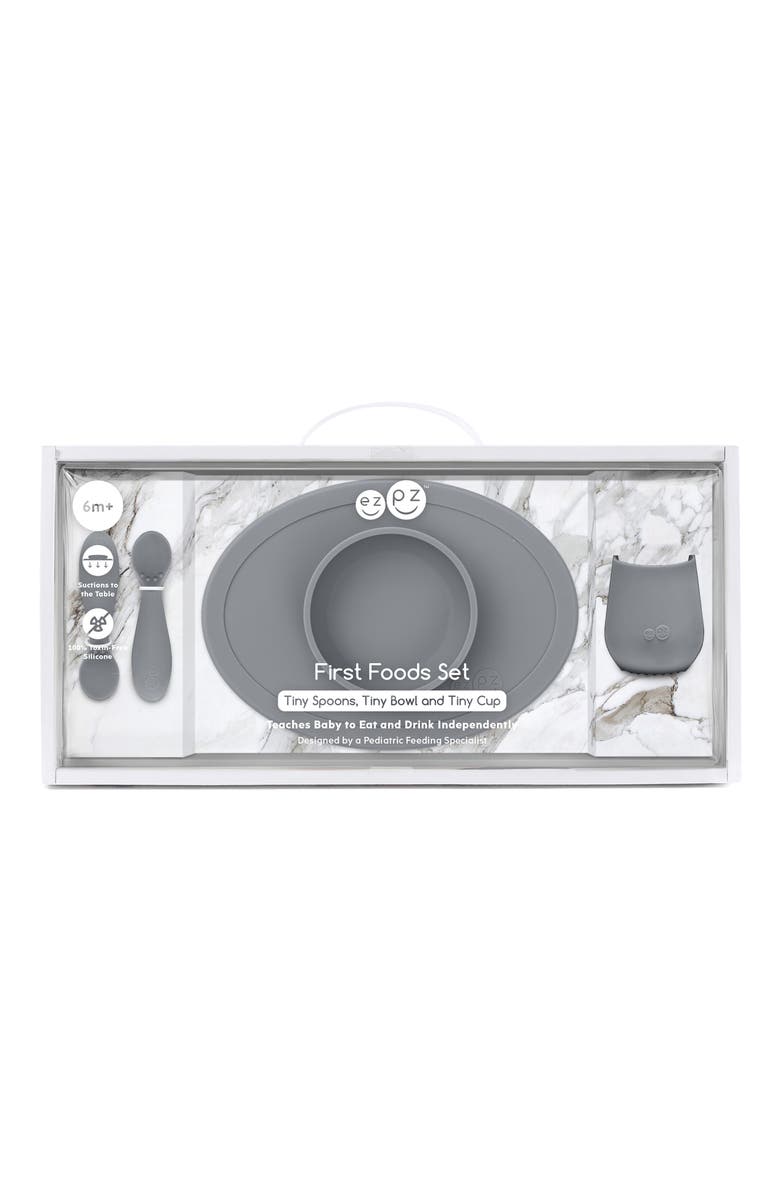 ezpz First Foods Set, Alternate, color, Gray