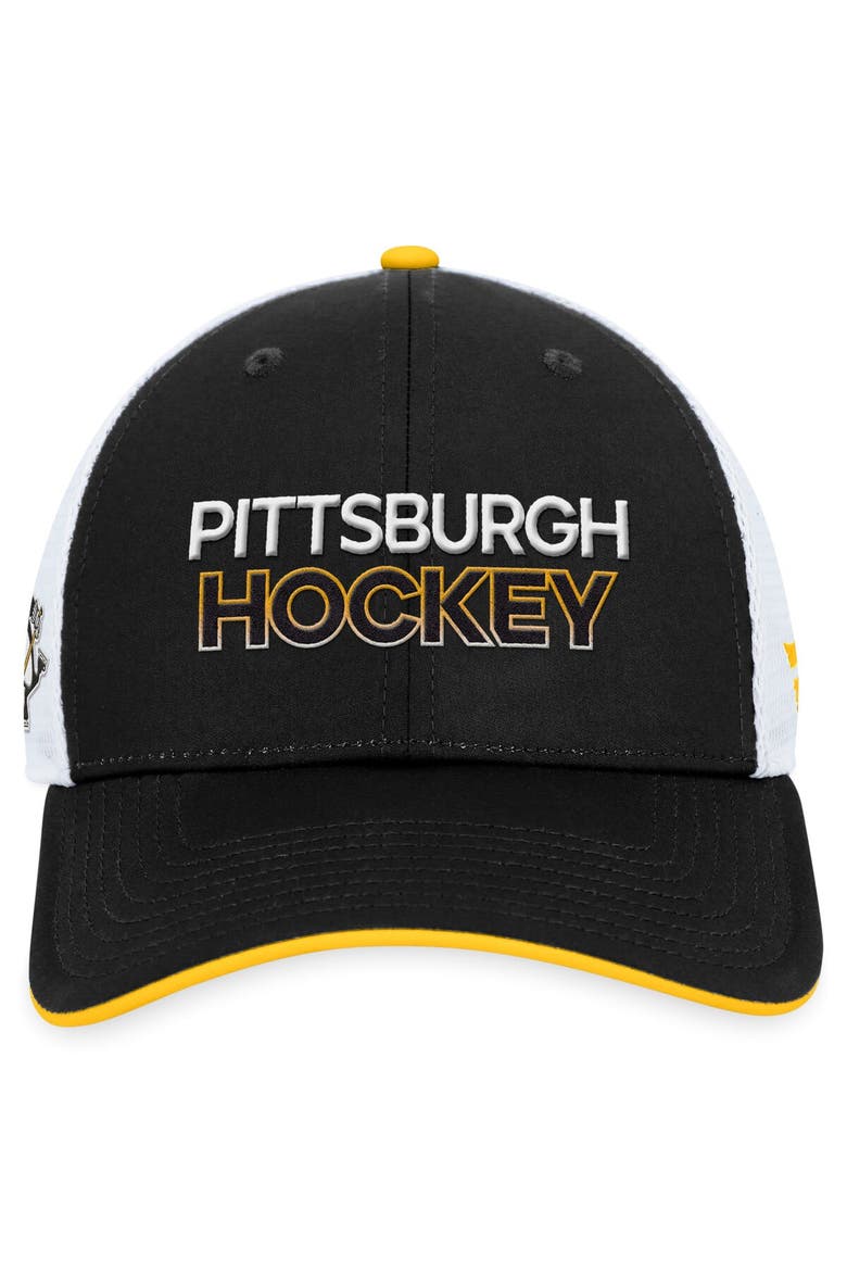 Men's Fanatics Branded Black Pittsburgh Penguins Authentic Pro Alternate Jersey Trucker Adjustable Hat, Alternate, color, Black