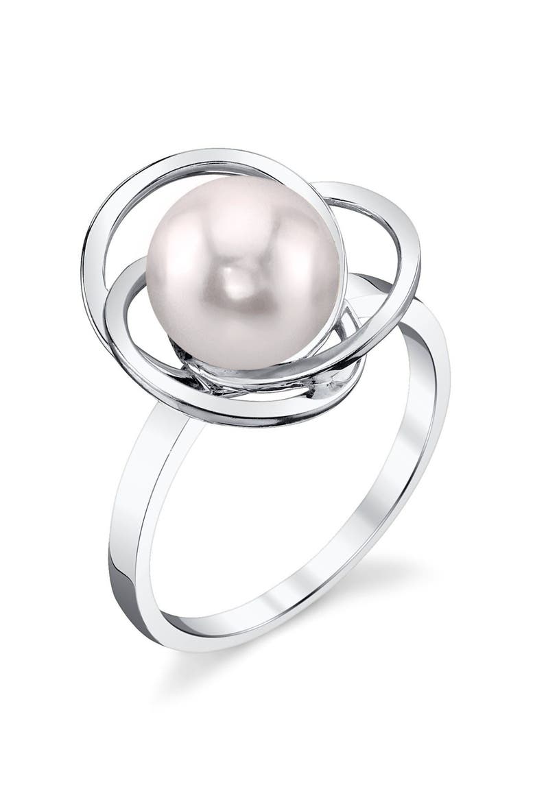 Akoya Pearl Lexi Ring, Main, color, White Gold