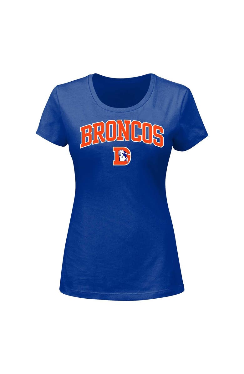 FANATICS Women's Fanatics Branded Royal Denver Broncos Plus Size Arch Over Logo T-Shirt, Main, color, 
