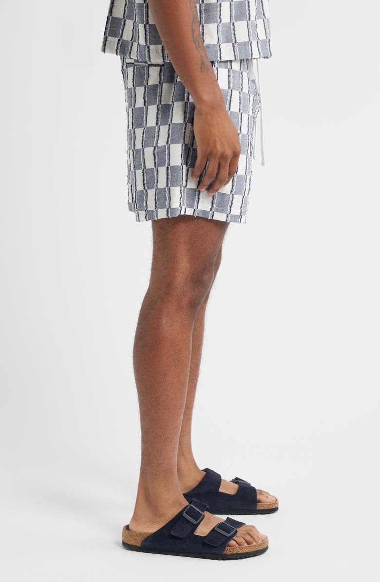 RIZORT Andrew Check Cotton Shorts, Alternate, color, Navy