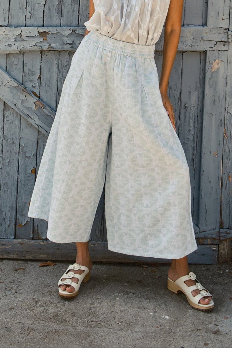 Jo Midi Wide Legged Culottes, Alternate, color, Calm