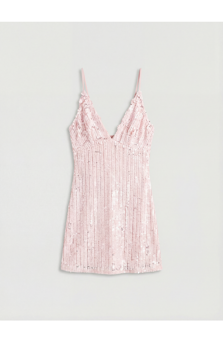NASTY GAL Embellished Strappy Mini Dress, Alternate, color, Baby Pink