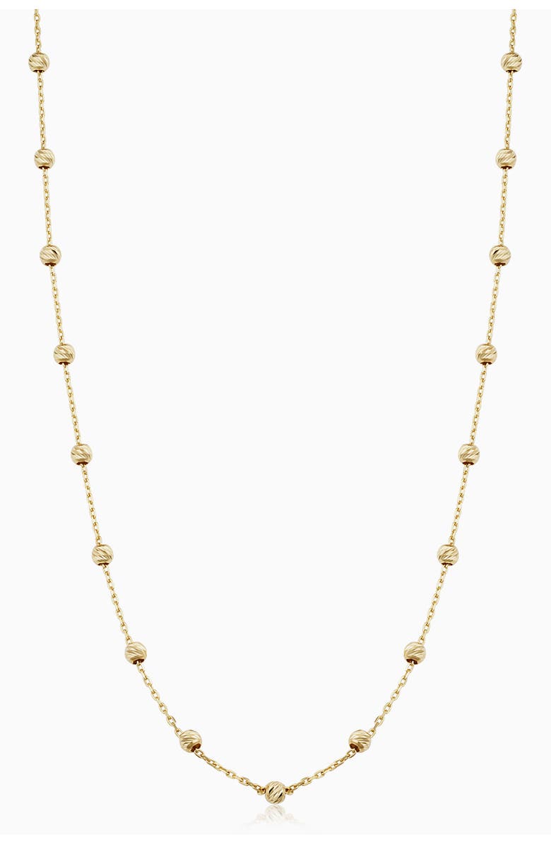 Oradina 14K Gold Celebration Ball Station Necklace, Main, color, Yellow Gold