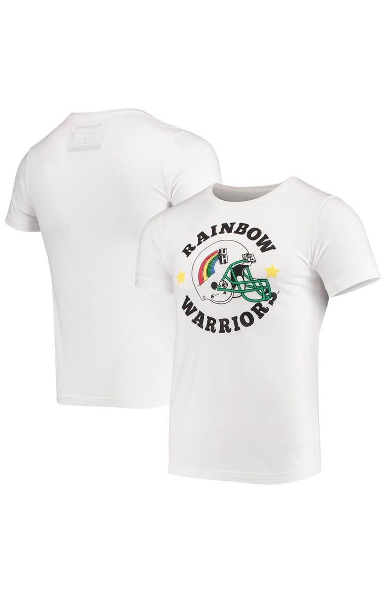 HOMEFIELD Men's Homefield Heathered White Hawaii Warriors Vintage Rainbow Warriors T-Shirt, Main, color, 