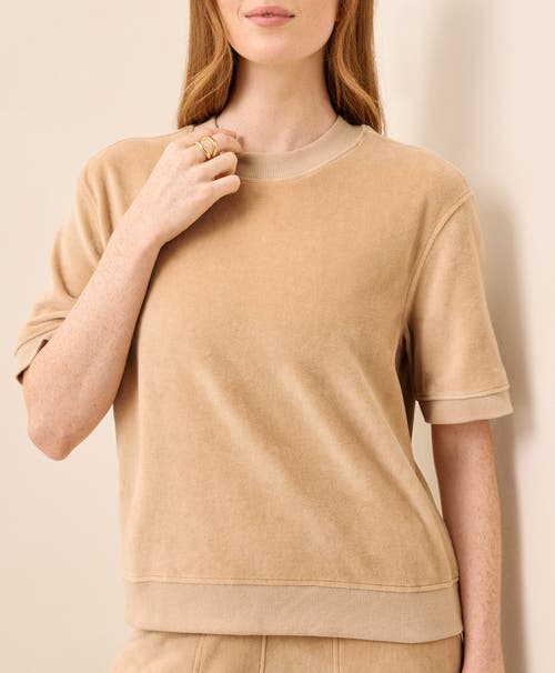 Pact Organic Cotton Pure Velour Sweatshirt Tee In Brown