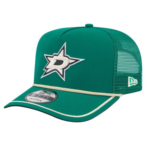 Men's New Era  Kelly Green Dallas Stars Vintage Team Rope A-Frame 9FIFTY Snapback Hat