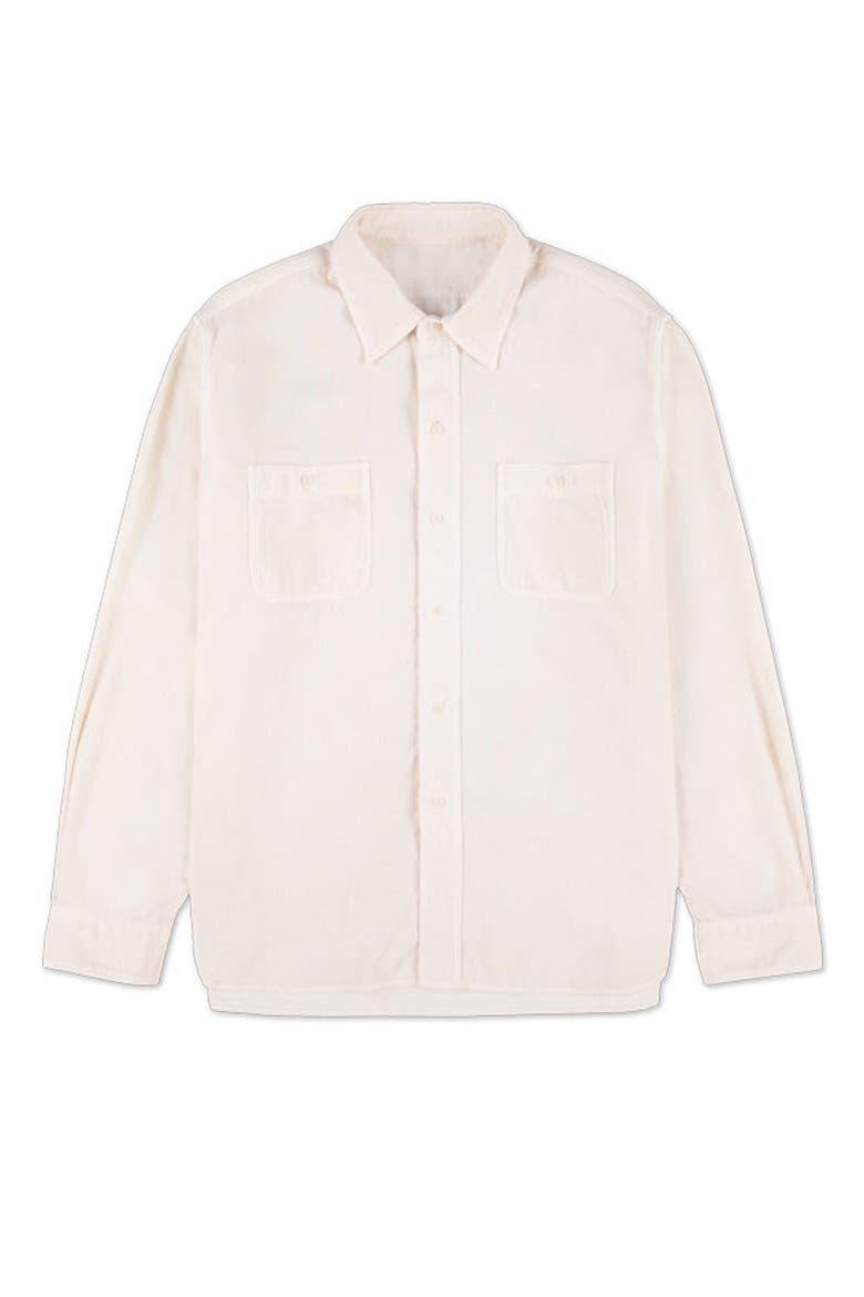 Work Corduroy Shirt, Main, color, OFF WHITE