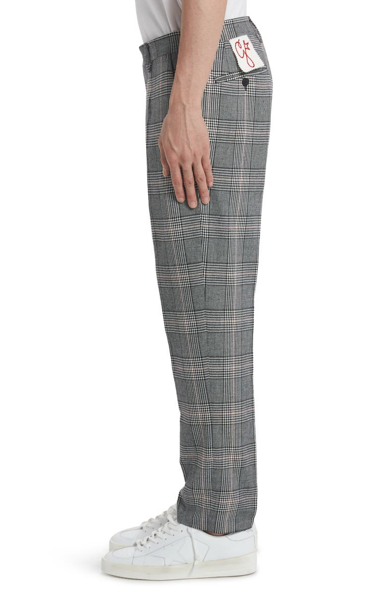 Golden Goose Milano Glen Plaid Virgin Wool & Cotton Trousers, Alternate, color, 