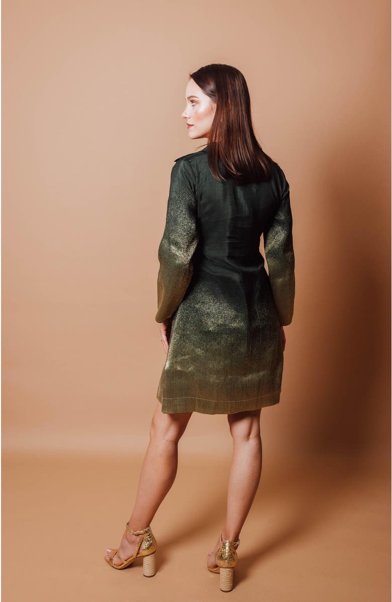 RAAS Ramona Ombre Jacquard Blazer Mini Dress, Alternate, color, Green