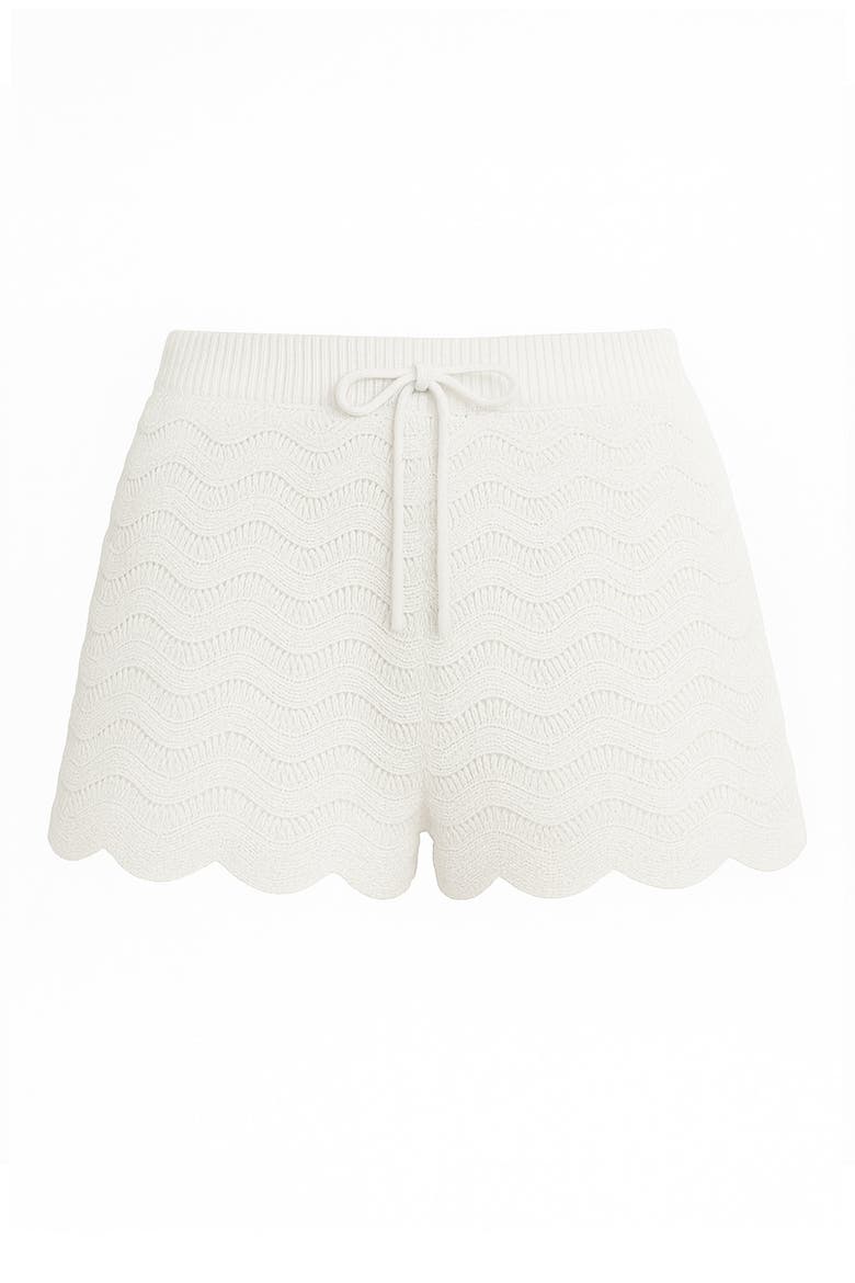 Crochet Knit Shorts, Main, color, White