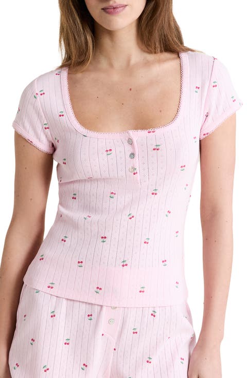 Katell Pointelle Cotton Pajama Top