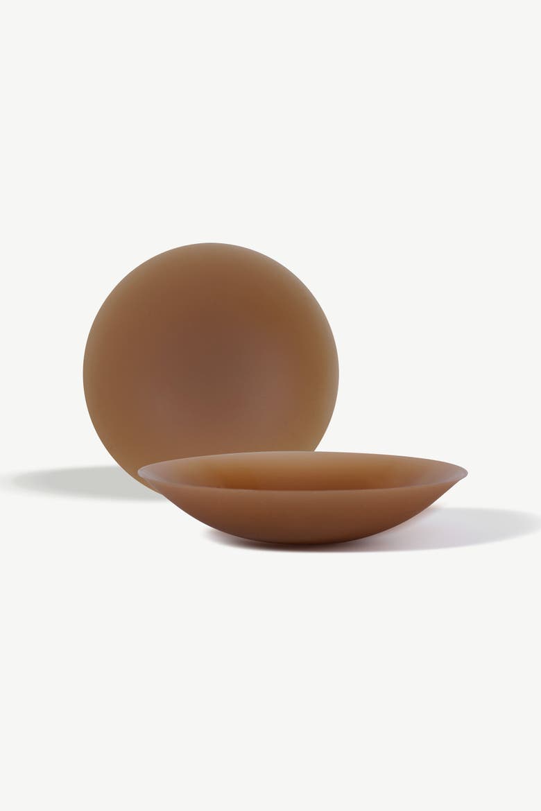 Tapered Edge Seamless Silicone Nipple Covers, Alternate, color, Brown