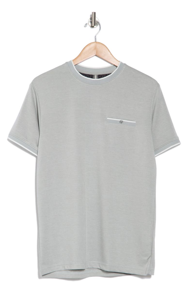 DENIM AND FLOWER Chest Pocket T-Shirt, Alternate, color, Grey