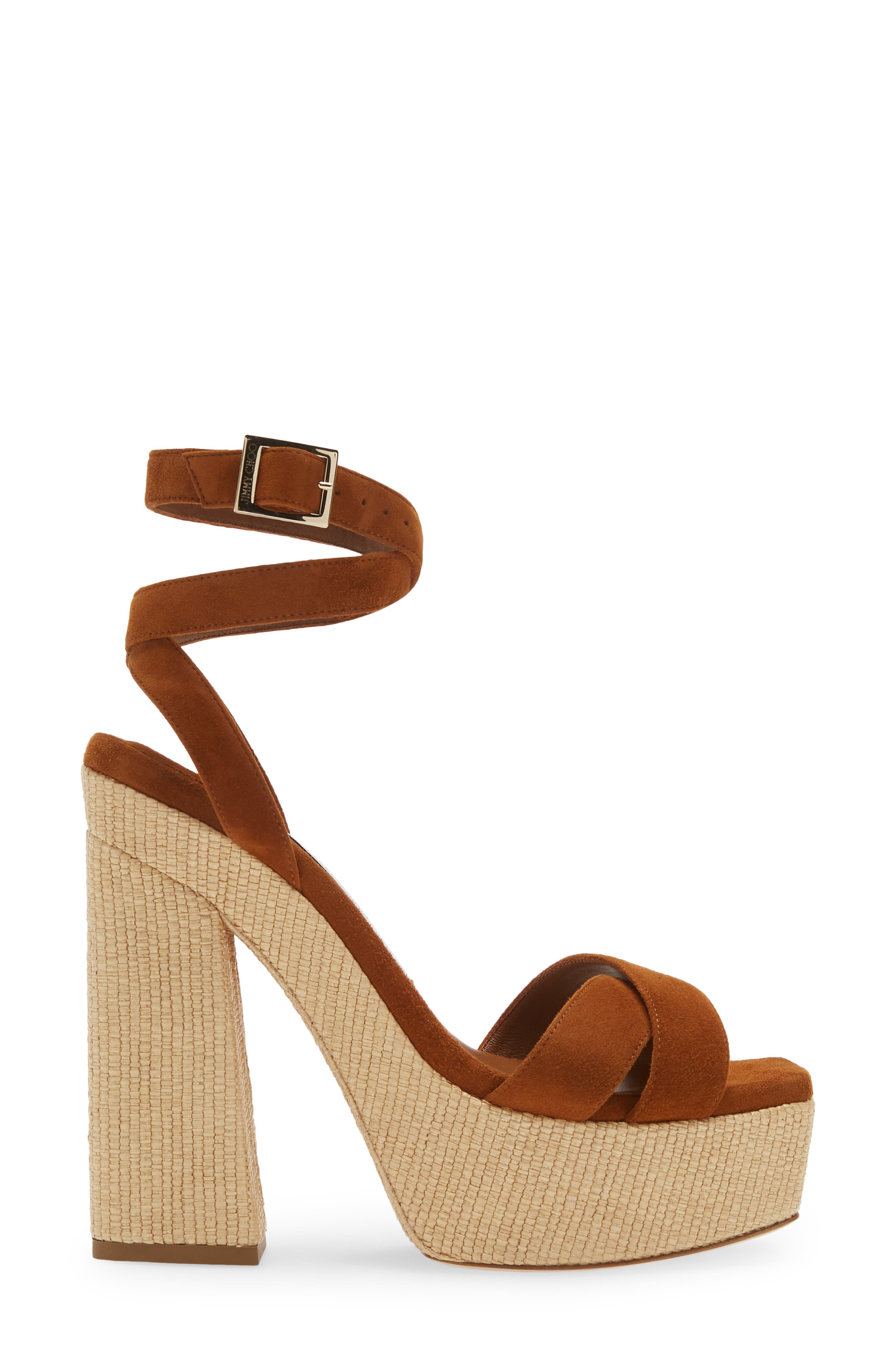 Jimmy Choo Gaia Ankle Wrap Platform Sandal, Alternate, color, 