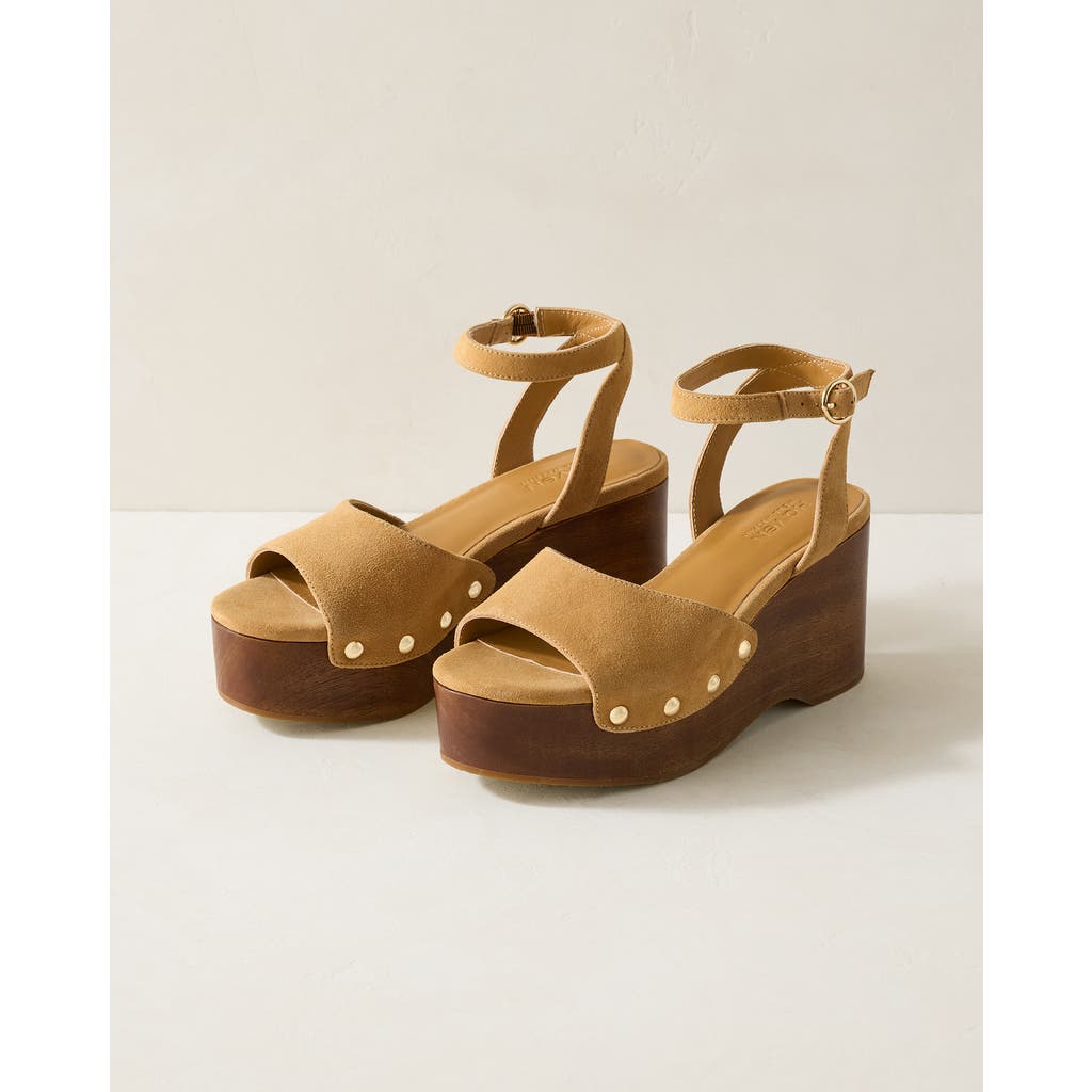 Haven Well Within Suede And Wood Platform Sandals In Multi