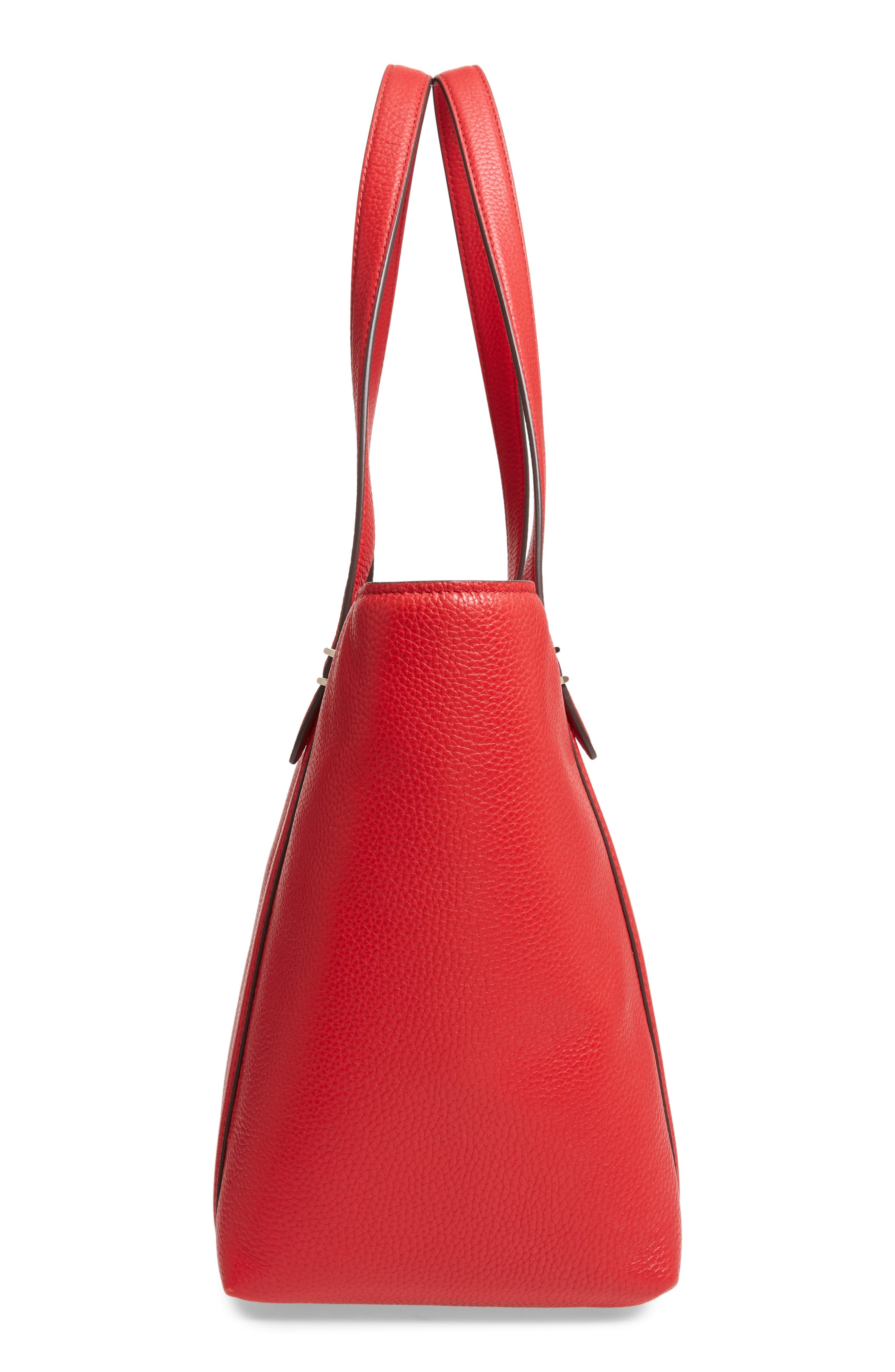 oakwood street chandra leather tote, Alternate, color, HOT CHILI