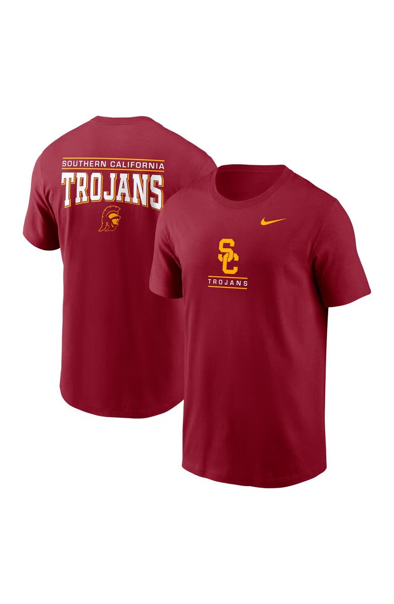 Nike Men's Nike Cardinal USC Trojans 2-Hit T-Shirt, Main, color, 