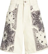 R13 Relaxed Denim Bermuda Shorts