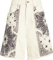 R13 Relaxed Denim Bermuda Shorts