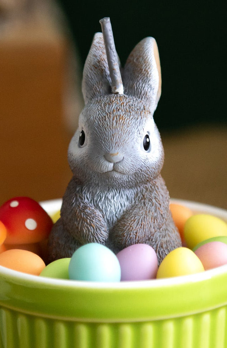 Southlake gifts Easter Bunny Candle, Alternate, color, Gray Rabbit / Pastels