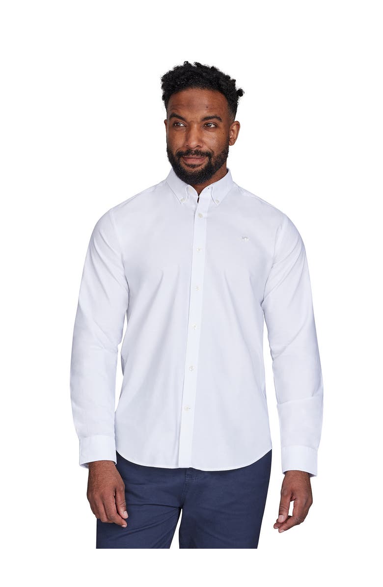 Raging Bull Long Sleeve Oxford Shirt, Main, color, White