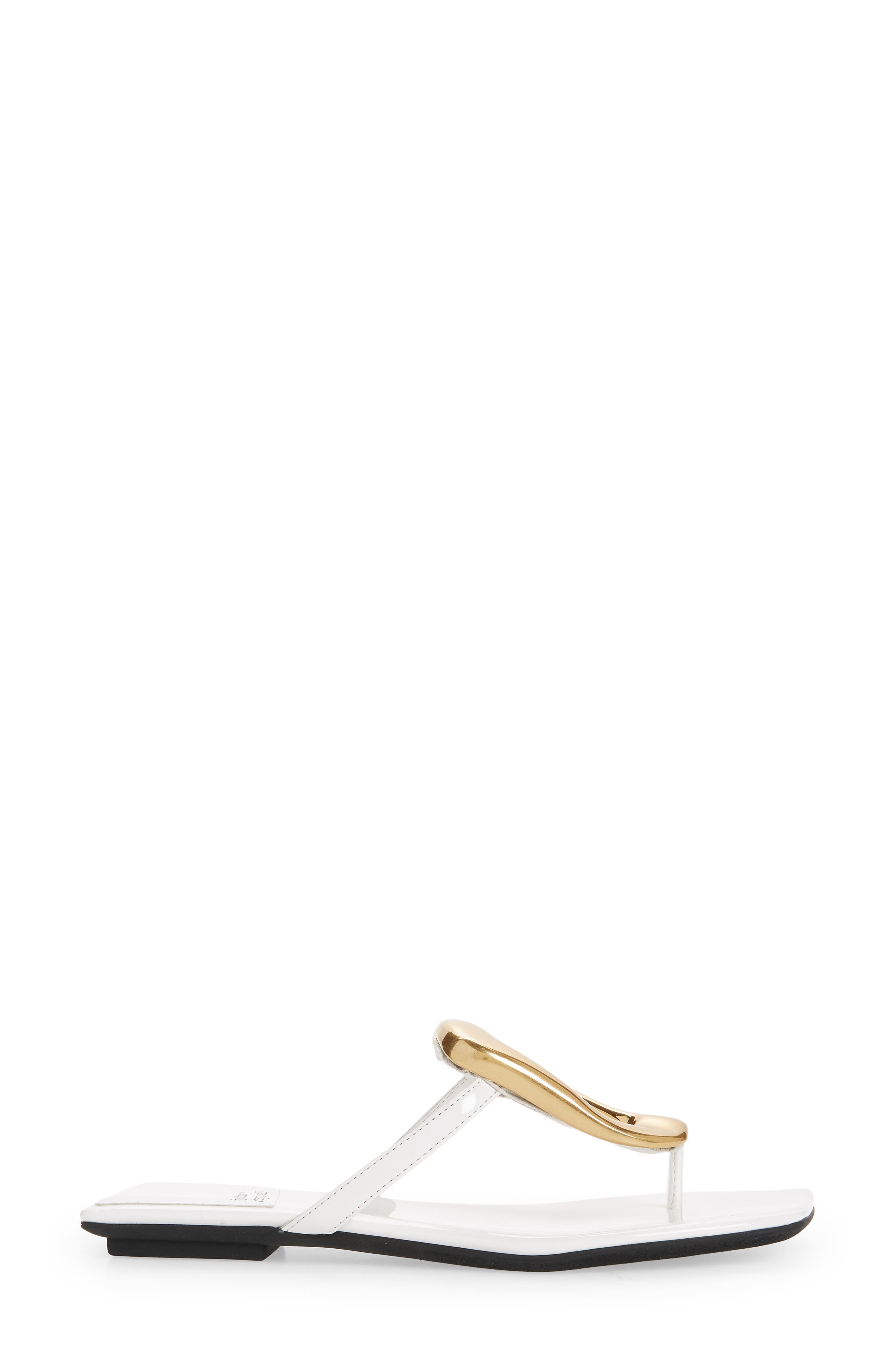 Linques Flip Flop, Alternate, color, WHITE PATENT GOLD