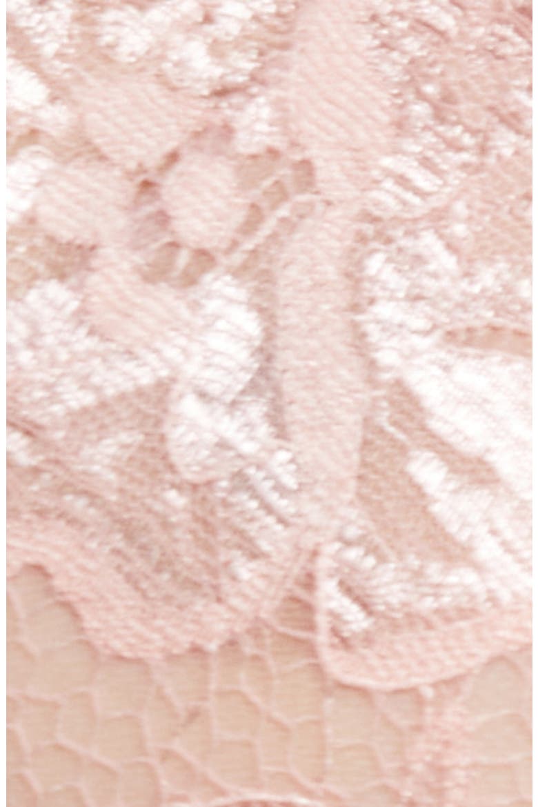 Lace Bralette & Open Gusset Thong Set, Alternate, color, PINK