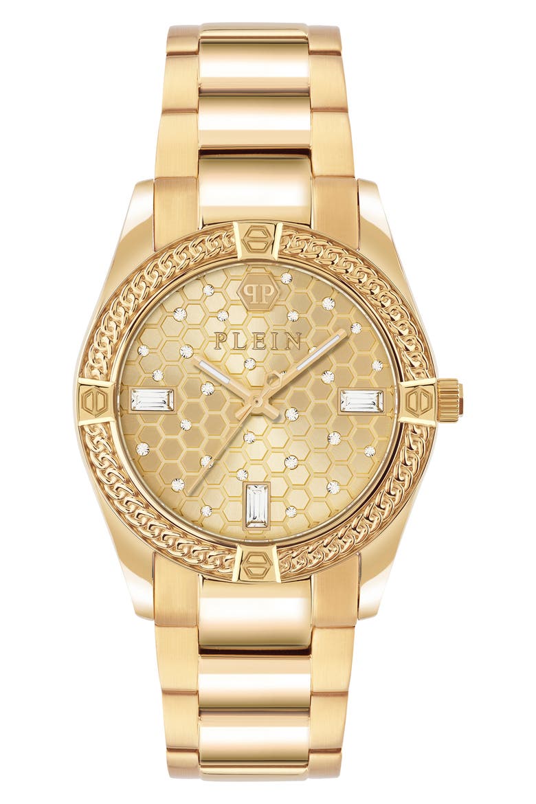 Icon Chain Bracelet Watch, 36mm, Main, color, IP YELLOW GOLD
