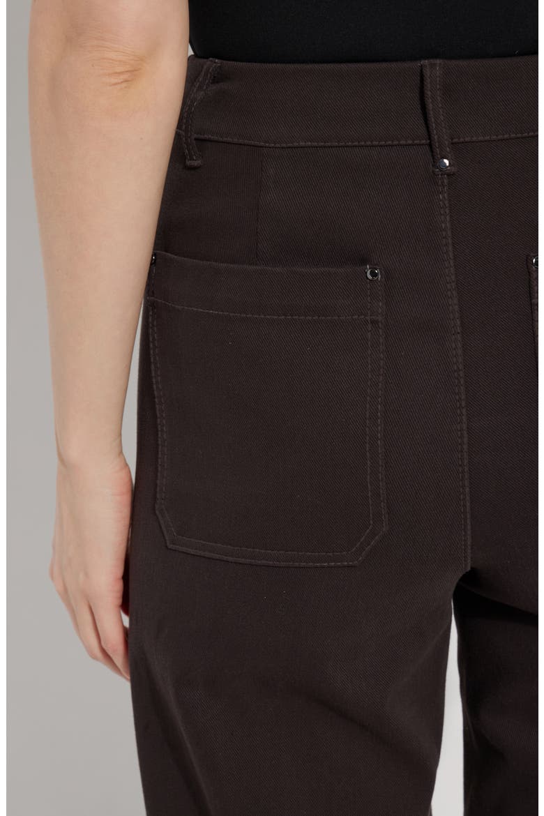 'Lyssentials Erin High Waist Ankle Wide Leg Denim Jeans, Alternate, color, DOUBLE ESPRESSO