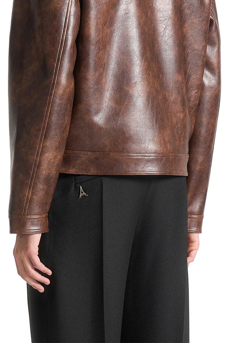 Laurent Vintage Leather Jacket, Alternate, color, Brown