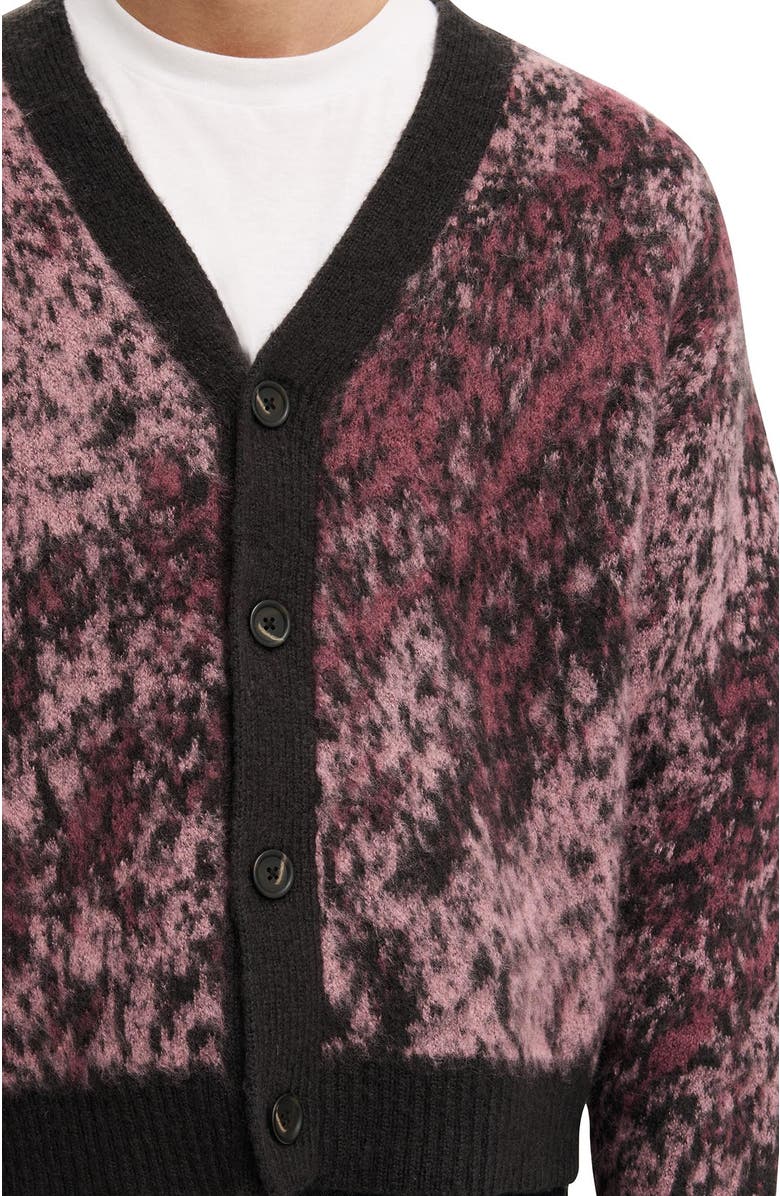Cotton On Men's Cropped Cardigan, Alternate, color, Pink Texture