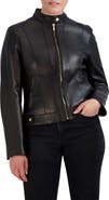 Cole Haan Racer Leather Jacket